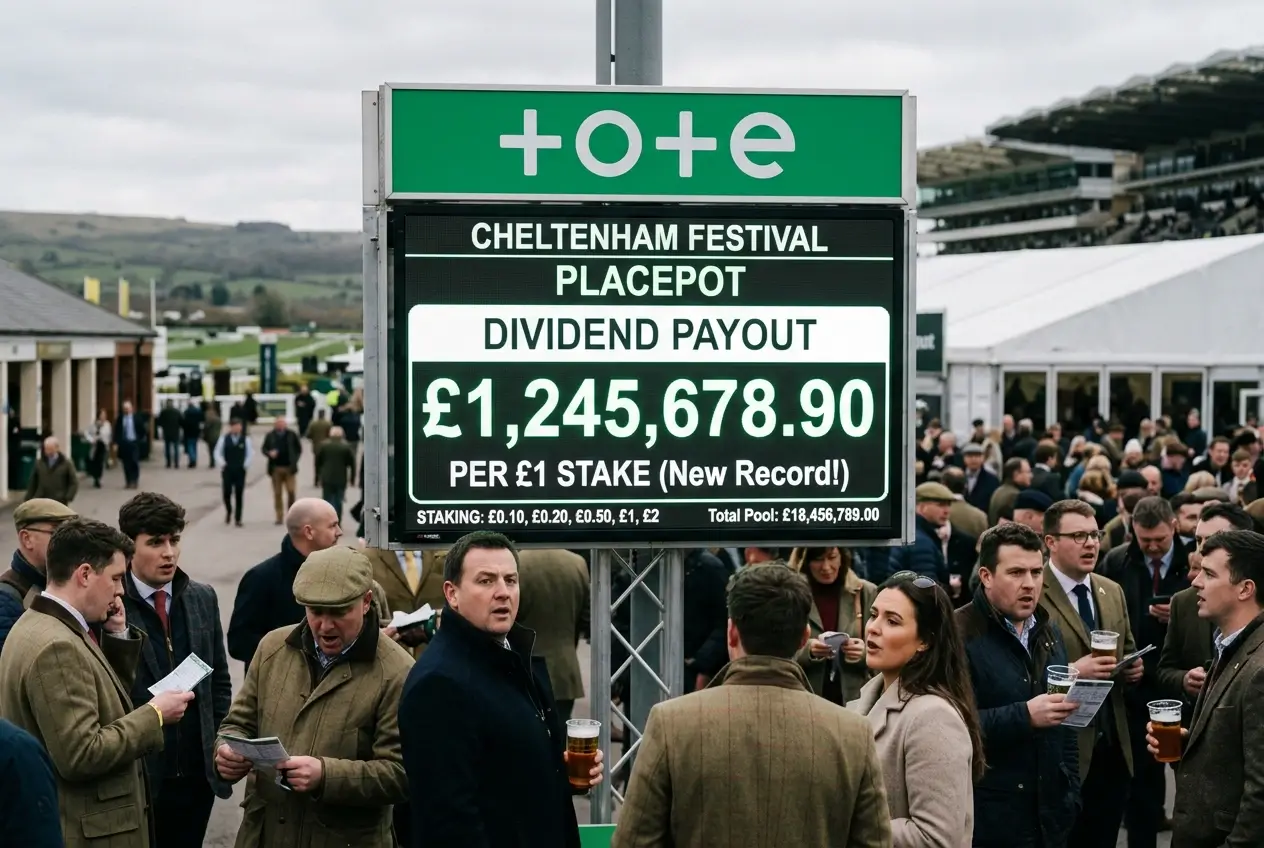 Placepot record uncapped payout display showing outsized pool dividend return