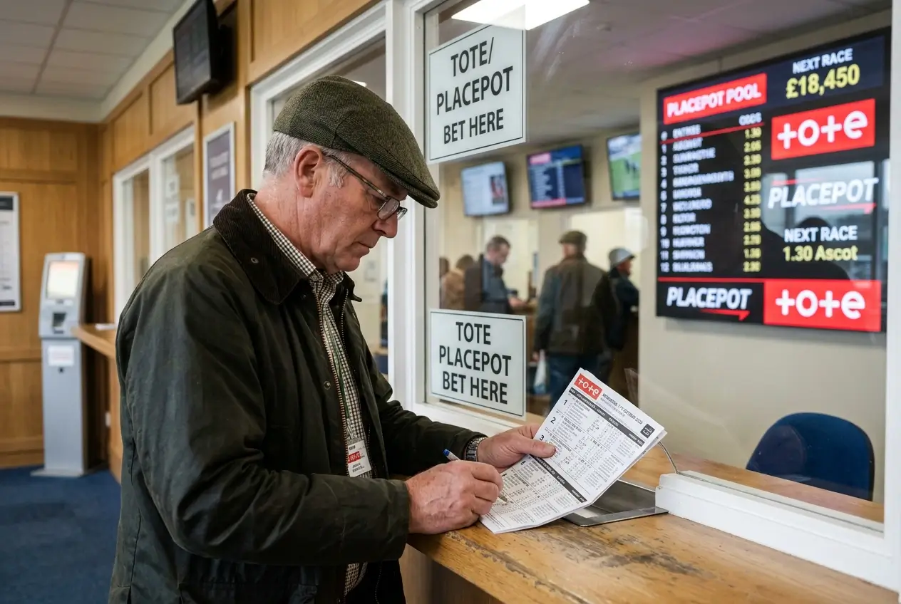 Placepot and Tote morning race card at a British racecourse