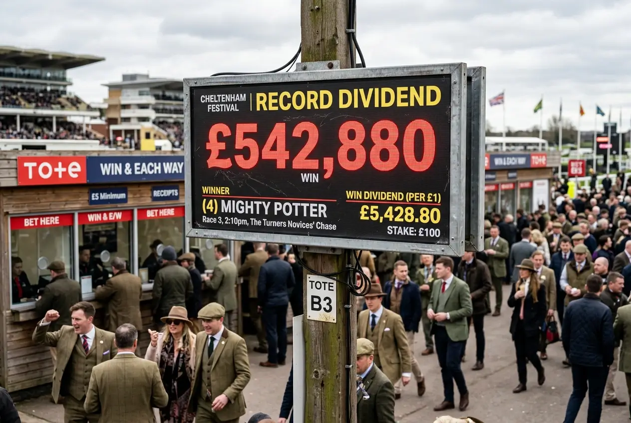 Tote minimum stake two pound ticket at racecourse betting window